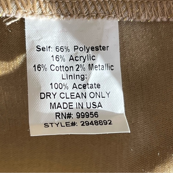 Shoshanna Metallic Abigail Pleated Sheath Dress Gold Sz 6 - Picture 16 of 16